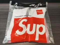 新品未使用　supreme 靴下　2足セット　白
