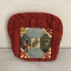 パッチワークハンドメイド　ミニポーチ　小銭入れ