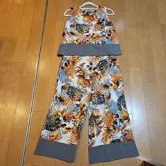 トロピカル柄 セットアップ パンツ