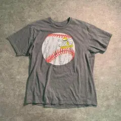 【ヴィンテージ】パイレーツ×ベースボール　Tシャツ　グレー古着usedTSM11