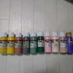 Delta Ceramcoat アクリル絵の具セット 10色　中古50％