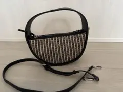 nouer ハーフムーンミックスコンビハンドバッグ　ショルダーバッグ　2way