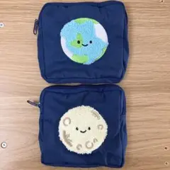 新品未使用　にっこりーノ　宇宙のもこもこポーチ　ミニポーチ　⭕️バラ売り　匿名