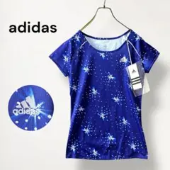 新品未使用 adidas アディダス 速乾 半袖 トップスレディース M 青