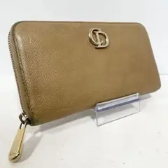 【希少品】【良品】ディオール 長財布 ラウンドファスナー CDロゴ