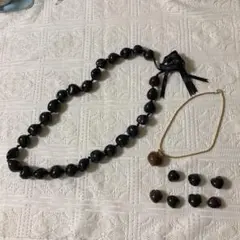 ククイ　レイ　ネックレス　ククイ　バラ7個　フラダンス