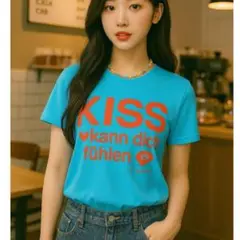 M★y2kピチTシャツ 水色 Mサイズ 平成ギャル グランジ トレンド