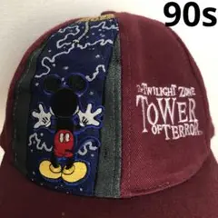 disney タワー・オブ・テラー　ネイビー　キャップ　帽子　刺繍　ミッキー disney タワー・オブ・テラー ネイビー キャップ 帽子 刺繍