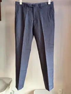 【美品】THE SUIT COMPANY 夏スラックス ネイビー色 size：S