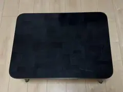 木製風 ローテーブル 折り畳み 黒