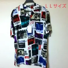 カラフルフォト柄▪シャツ▪ＬＬサイズ レーヨン100%▪新品未使用