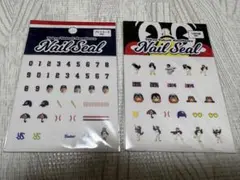 新品未使用ヤクルトスワローズネイルシール2枚セット選手ver つば九郎ver