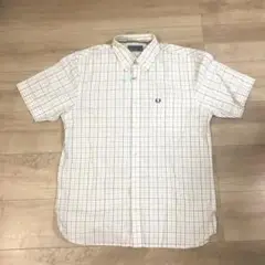 FRED PERRY 半袖シャツ M チェック柄