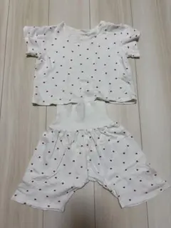 Cottoli ハート模様 ベビーパジャマ サイズ80
