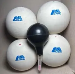 【bonbon】ソフトテニス ボール アカエム 4球 空気ポンプ