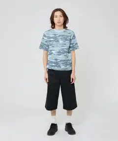 【即購入OK】迷彩柄 半袖 Tシャツ サーマル ドローコード付き