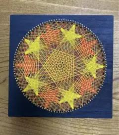 ⭐️糸掛けアート⭐️ 糸掛け曼荼羅 ⭐️ ストリングアート⭐️ 20×20cm⭐️⑮