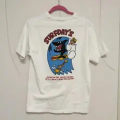 古着 サーフデイズ Tシャツ 半袖 バックプリント シャーク ウェーブ