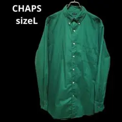 チャップス CHAPS 長袖 ボタンダウンシャツ グリーン L