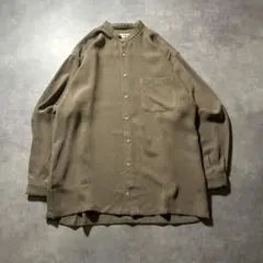 GEORGES RECH ベージュ バンドカラー シンプル ワントーン シャツ