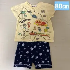 男の子　Tシャツ　半袖　アンパンマン　短パン　半ズボン　80センチの