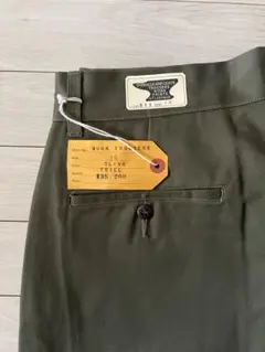 アットラスト atlast WORK TROUSERS 36 OLIVE