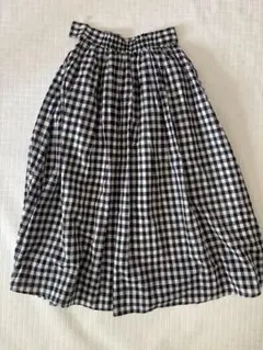 【レイビームス】ギンガムチェック フレアスカート【0サイズ XS】◆美品◆