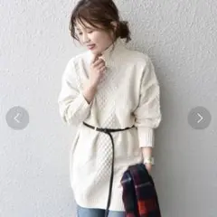 khaju ケーブルニットチュニック