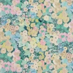 リバティ　ホリーホックス グリーン　生幅×50cm