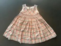 【mmさん専用】サンサカエ チェック柄ジャンバースカート 3A(約100cm)