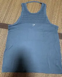 GYMSHARK メッシュタンクトップ ブルーリバーシブル2way