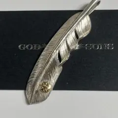ゴッドサンズ　シルバー950 プレーンフェザー　Mサイズ GOD SUNS ゴッドサンズ ペンダント プレーン フェザー M 左右 2