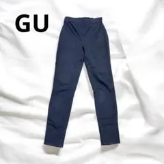 636 GU ストレッチ スキニーパンツ ネイビー Sサイズ ウエストゴム
