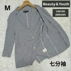 BEAUTY&YOUTH 春夏七分袖薄手コットンテーラードジャケット M