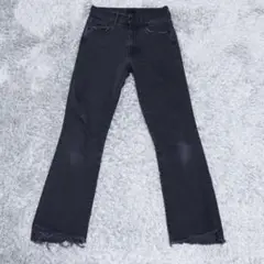 INSIDER CROP STEP FRAY サイズ26 スミ黒