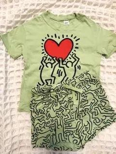 キースヘリングTシャツショートパンツセットh&m86cmフェス水遊びにも