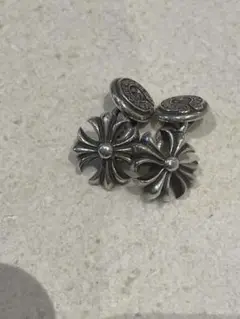 東京原宿店購入正規品 クロムハーツ　クロスボールカフスCUFFS BARBELL Chrome Hearts - クロムハーツ CUFFLINKS クロスボールカフス