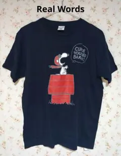 スヌーピー Tシャツ ネイビー L