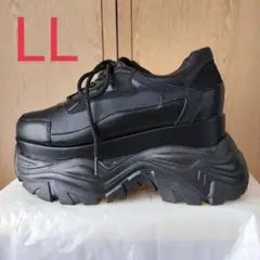 SUREVE 厚底スニーカー ダッドスニーカー ブラック LL ヒール9cm