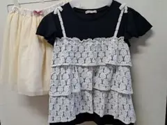 anyFAM Tシャツ スカート 2点セット（150cmと140cm）