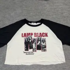 LAMP BLACK クロップドTシャツ