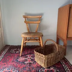超稀少*ERCOL アーコール一枚板座面のチャイルド チェアイエロードット相当