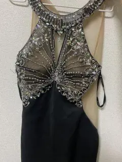 AngelR ビジューミニドレス 黒