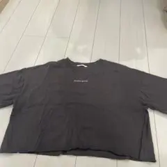 Tasty Burger クロップドTシャツ ダークグレー