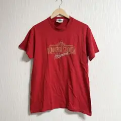 ユニバーサルスタジオ　ハリウッド　ロゴ　Tシャツ　USA製　レッド　M