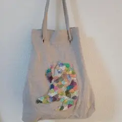 ミムラトモミさん刺繍本を参考の巾着