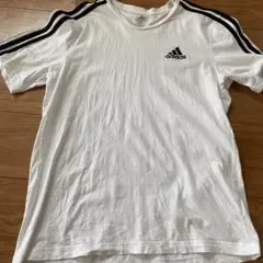 adidas ストライプデザイン Tシャツ L ホワイト