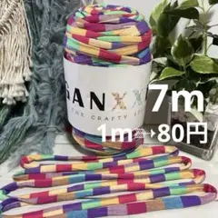 7m❣️⚜️切り売り#178⚜️GANXXET ギャネット ライクラ カラフルボーダー