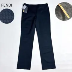 タグ付き未使用品✨FENDI ズッカ柄デニムパンツ 総柄 42サイズ 黒色
