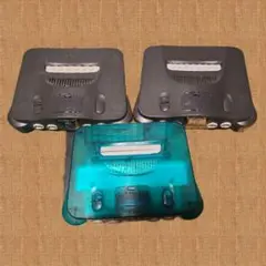 ニンテンドー64 クリアブルー、ブラック　本体
